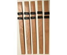 SCM Créations Lot de 5 560/53/8 56 cm avec 10 Embouts pour clic clac bz sommier Cadre a Lattes, Bois, 56 x 5,3 cm