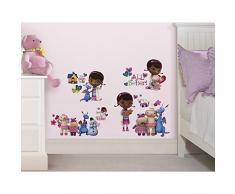 Thedecofactory RMK2280SCS Disney Docteur MCSTUFFINS ROOMMATES REPOSITIONNABLES (27 Stickers), Vinyle, Multicolore, 104 x 26 x 2,5 cm