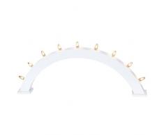 Star 230-18 Trull Chandelier 9 Lumières Blanc Bois 24 x 58 cm