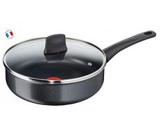 Tefal C3673302 Elégance Sauteuse + Couvercle, Aluminium, Noir, 26 cm