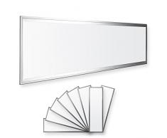 8x LEDVero 120x30 Panneau Ultraslim de LED - 36W, 3000lm, 4500K Plafonnier encastré avec clips de montage et transformateur EMV2016 - blanc neutre