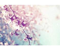 Scenolia Tableau dÃ©coratif Grand Format sur Toile Fleurs du Japon 90 x 60 cm | Impression Haute qualitÃ©