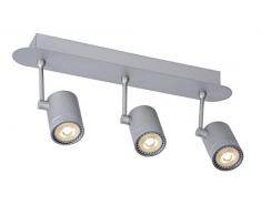 Lucide BIRX - Spot Plafond - LED Dim. - GU10 - 3x4,5W 3000K - Gris
