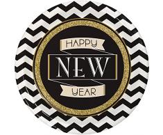 Unbekannt Creative Converting Lot de 8 Assiettes Rondes en Carton Solide 22 cm