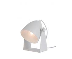 Lucide 45564/01/31 Lampe de Table, MÃ©tal/PVC, 40 W, Blanc