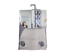 douceur dintérieur rideau a oeillets 140x280 cm polyester tempo taupe
