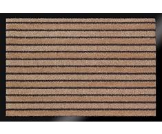 ID Mat Tapis Paillasson, 70% Polyamide et 30% de Fibres polypropylÃ¨ne sur Semelle PVC caoutchoutÃ©, Beige, 40 x 60 cm