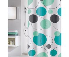 Meusch Rideau de Douche Cycle 180x200cm Turquoise, Plastique, 180 x 200 x 2 cm
