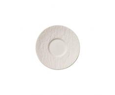 Villeroy & Boch Manufacture Rock Blanc Sous-tasse à mokka/expresso, 12 cm, Porcelaine Premium, Blanc