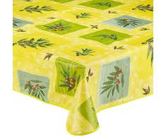 CALITEX Nappe Toile CirÃ©e Olivier, Vert, CarrÃ©e 180 x 180 cm