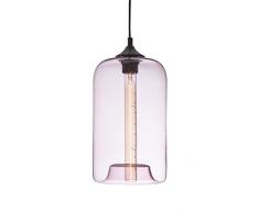 Luminaire Soho, suspension verre glossy, 40 W, rose, ø 28 x H 18 cm