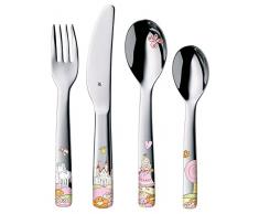 WMF 1294156040 Lot de 4 Couverts Enfant, Acier Inoxydable, Multicolore, 21,5 x 15,5 x 2,5 cm