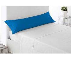Miracle Home Housse de coussin douce et confortable en coton 50 % polyester Bleu 105 cm