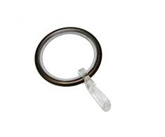 GARDINIA Anneaux de rideau pour tringles Ã rideaux avec Ã 25 mm, Inclus insert de glissement et patin crochet plissÃ©, Paquet de 10s, Largeur 4 mm, MÃ©tal, Bronze