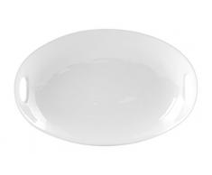 HOTELWARE Table Plat Ovale avec Man, Porcelaine, Blanc, 20Â x 31Â x 5Â cm