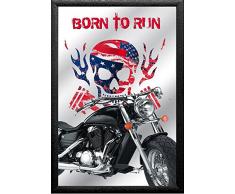 empireposterÂ âÂ MotorcyclesÂ âÂ Born to RunÂ âÂ Taille (cm), env. 20Â x 30Â âÂ Miroir imprimÃ©Â âÂ Descriptionâ¯:Â âÂ Mural Miroir imprimÃ© avec Cadre en Plastique Effet Bois Noir -