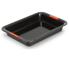 Le Creuset Moule Ã ManquÃ© Rectangulaire Anti-AdhÃ©rent 33 x 23 cm, sans PFOA, RÃ©sistant au Levain, En Acier SiliconÃ©, Anthracite/Orange