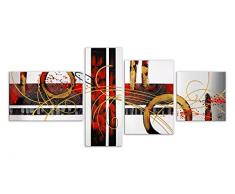 Arte Dal Mondo AY034QX1 Abstrait Tableau Modern Peint Ã la Main sur Toile avec Chassis, Multicolore, 170 x 3 x 80 cm