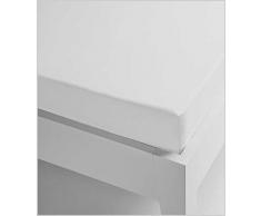 Miracle Home Drap housse Ã©lastique, doux et confortable, 50 % coton, blanc, 105 x 200 cm