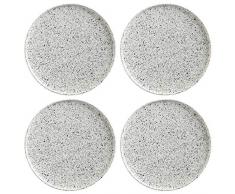 Maxwell Williams Assiettes en forme de mouchetage, Porcelaine, crème, 24,5 cm