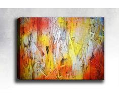 Bonamaison Peinture sur toile, multicolore, 30 x 40 cm - ConÃ§u et fabriquÃ© en Turquie