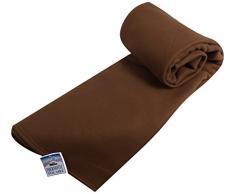 Couverture polaire thermotec 450 grs- Moelleuse et Chaude - 100% polyester - OURSON - Chocolat R4 - 240 x 260