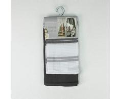 douceur dintérieur 2 torchons 50x70cm coton nid dabeille coquette taupe