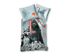 Sahinler Parure de lit Star Wars Coton, Orange/Gris, 200x140 cm