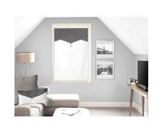 Soleil docre Chambord Brise bise, Coton, Gris, 60 x 90 cm