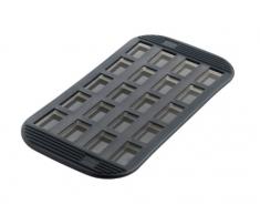 MASTRAD - Moule 20 Mini Financiers - 100% Silicone Premium - Anti-Adhésif - Maintien Parfait - Gris Fumé
