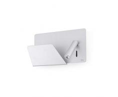 Faro Barcelona 62125 SUAU USB Lampe applique gris avec lecteur LED gauche