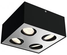Philips myLiving Spot 5049430p0 â Spot de lumière (Surfaced Lighting Spot, 4 ampoule (s), LED, 4,5 W, 2000 lm, noir)