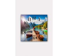 Bonamaison Horloge Murale en MDF, Multicolore, 30 x 30 cm