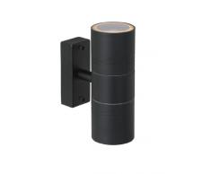 Lucide ARNE-LED - Spot Mural ExtÃ©rieur - Ã 6,3 cm - LED - GU10 - 2x5W 2700K - IP44 - Noir