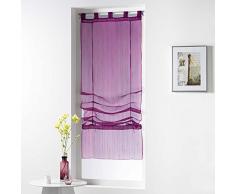 douceur dintÃ©rieur store droit a passants 60x180 cm voile horizon prune