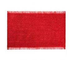 Eurofirany Ensemble de 6 Sets de Table rectangulaires Rouge 30 x 45 cm