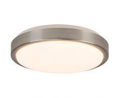 Brilliant AG G94496A21 Plafonnier LED 18W, Métal, Intégré, 18 W, Nickel/Aluminium, 30 x 30 x 9 cm
