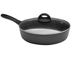 Ibili 440328 Sauteuse avec Couvercle Aluminium/Inox/Verre 28 cm