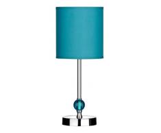 Premier Housewares 2501499Â Lampe de table, acrylique/mÃ©tal chromÃ©, bleu