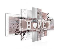 Tableau decoration murale Coeur de la maison - XXL Impression sur Toile Salon Appartment 5 Parties - prêt à accrocher - 504553b