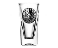 Crystelle aljulia 15068Â Vodka Verre Signe du Zodiaque, Cristal, 50Â ML, 4Â x 8, 5Â cm