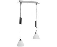 Wofi 7722.02.64.0006 Savannah Suspension Barre Eco 2 x 11 W E14 Nickel