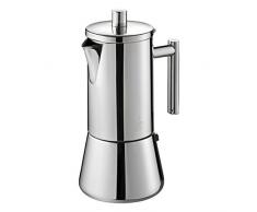 GEFU GE16380 Cafetière Italienne de 4 Tasses, Acier Inoxydable, INOX, 13,5 x 9,5 x 20 cm