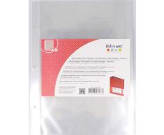 Artemio 18001005 6 Pochettes recharges pour farde de Rangement pour tampons Transparents 18001002, Plastique, Multicolore, 20 x 0,5 x 24 cm