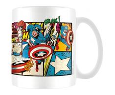 Marvel MG23437 Retro (Captain America Panels) Mug, Céramique, Multicolore, 11oz/315ml