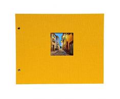 Goldbuch Album Photo à vis Bella Vista - avec découpe pour fenêtre, Carton, Jaune, 39 x 31 cm