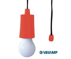 Velamp IL84-R Ampoule led portable Ã piles. ColorÃ©e, sans courant mais super lumineuse. Pour la maison, un placard,le camping, le jardin Cordon: 105cm, Plastique, Rouge