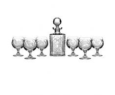 Lot de aljulia 3837Â Cognac de HunterÂ âÂ Verres Ã 1Â x Carafe 6Â Verres Ã Cognac