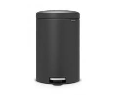 Brabantia Poubelle Ã PÃ©dale NewIcon Sense of luxury,20 litres - Gris