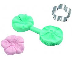Silikomart 71.801.39.0096 Moule pour Pâte à Sucre SLK801 Fleur Silicone Bleu Clair